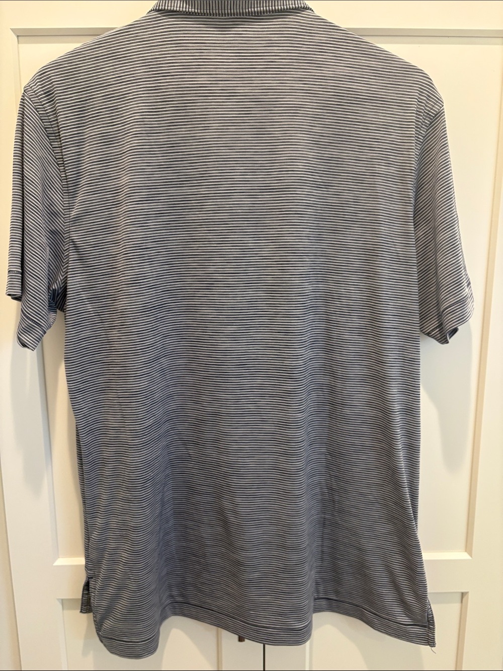 Peter Millar Featherweight Navy and White Fine-Striped Polo - Picture 9 of 11